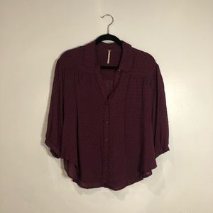 Free People Button Down Top